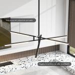 Candeeiro Suspenso Moderno Candeeiro de Teto LED com Ângulo de Luz Ajustável Pantalla de Acrílico Ø100x79 cm Preto