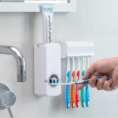 Dispensador de Pasta Dental c/ Suporte para Escovas - INNOVAGOODS