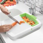 Tábua de Corte Extensível 3 - EM - 1 c/ Tabuleiro, Recipiente e Coador Practicut - INNOVAGOODS