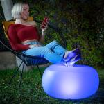 Assento Insuflável c/ LED RGB Multicolor e Comando à Distância - INOVAGOODS