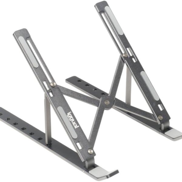 Suporte Portátil Dobrável p/ Portáteis até 17 (Cinzento) - IGGUAL