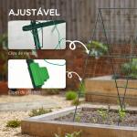 Treliça de Jardim Triangular Suporte para Plantas Trepadeiras com Estrutura em Aço 180x100x180 cm Verde