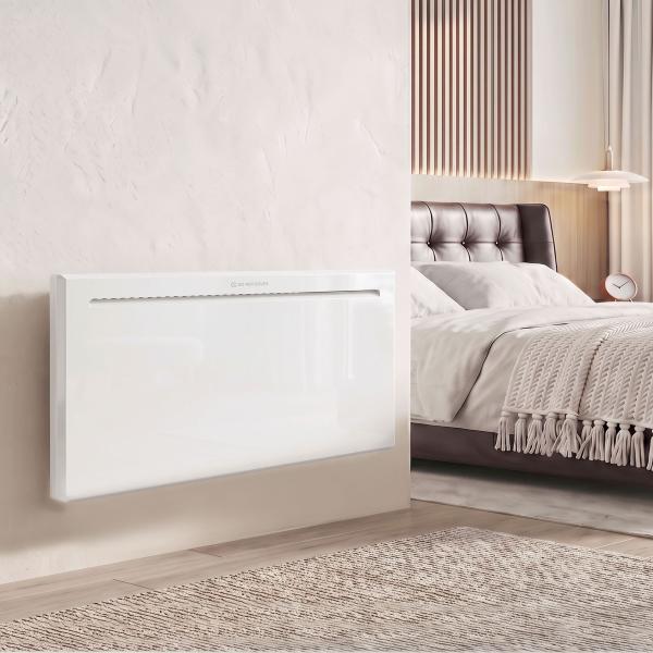 Aquecedor de Painel Inteligente 2000W, Parede ou Chão, Temporizador Semanal, Modo Janela Aberta e Anti - gelo, Branco