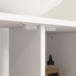 Móvel para Lavatório Pousar Móvel Casa de Banho com 2 Portas e Compartimento Aberto para Lavatório com ou sem Pedestral 80x40x60 cm Branco e Madeira