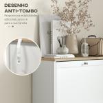 Móvel Sapateira de Entrada com 3 Gavetas Basculantes e Prateleiras Ajustáveis para 18 Pares de Sapatos 60x23,5x115 cm Branco