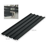 Conjunto de 12 Painéis para Teto de Aço Galvanizado Chapas Perfiladas de Teto 7m² para Abrigo de Ferramentas 129x45cm Cinzento Escuro