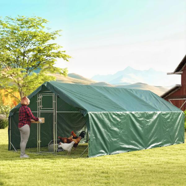 Lona Impermeável Exterior 6x8 m Toldo PE 90 g/m² Proteção UV com Ilhós Reforçados para Lenha Móveis de Jardim Verde