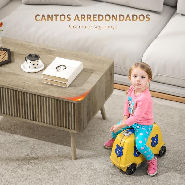 Mesa de Centro Elevatória com Compartimentos Ocultos de Armazenamento e Pés de Pinho 91x56x43 cm Carvalho