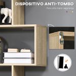 Estante para Livros Moderna Estante com 6 Prateleiras para Sala de Jantar Sala de Estar Estúdio 80x23x192 cm Madeira