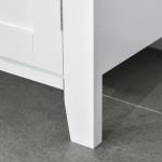 Móvel para Lavatório Pousar com 2 Portas e Prateleira Ajustável Estilo Moderno 60x30x60cm Branco e Madeira