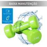 Jogo de 8 Halteres Hexagonais 4 Pares 2kg 1,5kg 1kg 0,5kg com Revestimento Pesos para Exercícios em Casa Academia Aço Multicolor