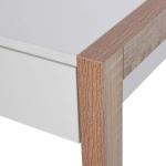 Mesa de computador Com tampo de vidro temperado e gaveta 120x60x75 cm Branco