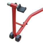 Descanso de Mota Suporte Traseiro Universal Portátil e Móvel – Cor Vermelho – Aço – 80x50x40 cm
