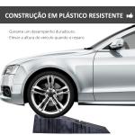 Conjunto de 2 Rampas para Carro em Plástico Portáteis Carga até 2,5 Toneladas 91x30x21 cm, Preto