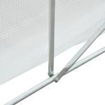 Estufa Tipo Túnel 350x300x200 cm com Porta Enrolável 6 Janelas Estufa para Cultivo de Plantas Verduras Branco
