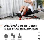 Banco de halteres inclinavel com 4 níveis de altura ajustável multifuncional para treinamento completo 64x146x73,5 - 85cm