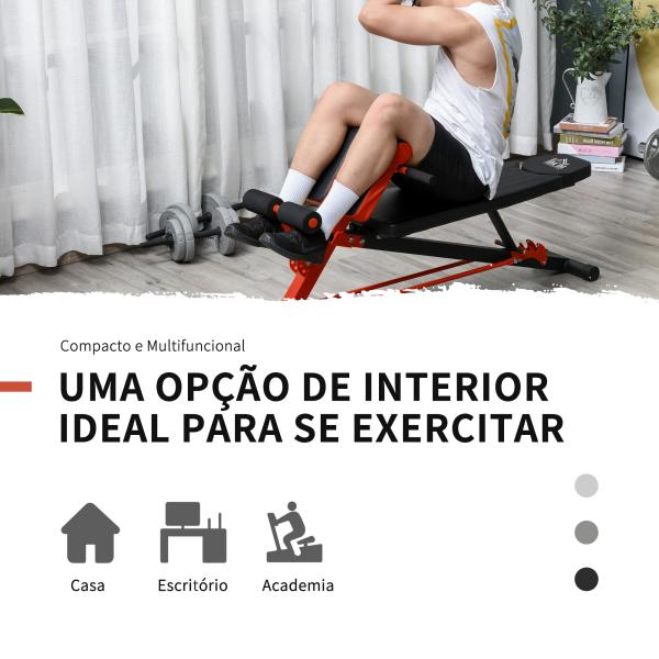 Banco de halteres inclinavel com 4 níveis de altura ajustável multifuncional para treinamento completo 64x146x73,5 - 85cm