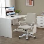Cadeira de Escritório Ergonómica Giratória e com Altura Ajustável e Suporte Lombar 62x69x92 - 100 cm Bege