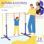 Barra de Ginástica para Crianças com Altura Ajustável 92 - 150 cm Barra Horizontal de Ginástica 194x121x150 cm Roxo