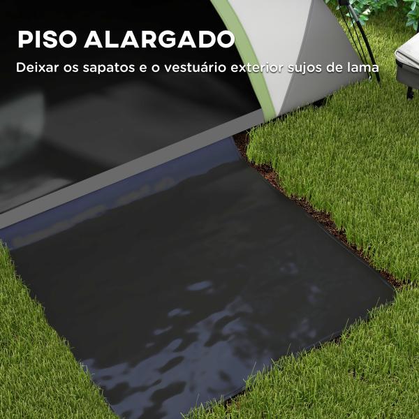Tenda de Campismo Dobrável para 1 - 2 Pessoas com Janela e Bolsa de Transporte Impermeável 3000 mm 210x110x150 cm Verde