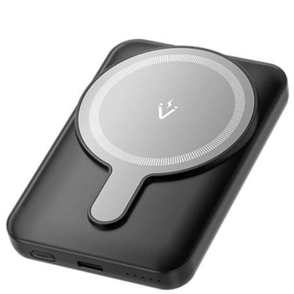 Powerbank Vention 5000mAh 20W com Carregamento Sem Fios Preta — Recondicionada