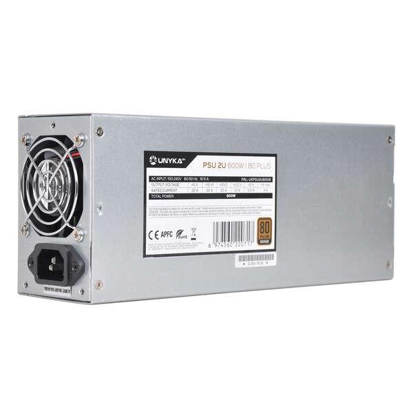 Fonte de Alimentação Unykach Flex 2U 600W 80 Plus Bronze – Flex 2U ATX (Recondicionada)