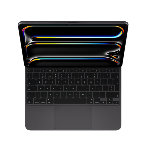 Apple Magic Keyboard — Teclado e pasta de folio com trackpad, retroiluminação e Apple Smart Connector, QWERTY Português, Preto — Recondicionado