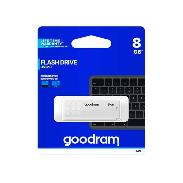 Pen Drive Goodram 8Gb UME2 USB 2.0 Branca — Recondicionado
