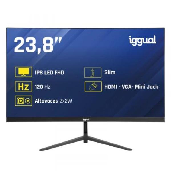 Monitor 24" iggual Full HD 1ms 120Hz VGA HDMI DisplayPort MM