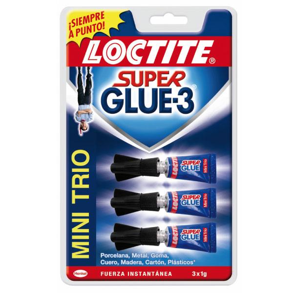 Super Cola 3 Loctite Pack de 3 Super Glue - 3 Mini Trio Original
