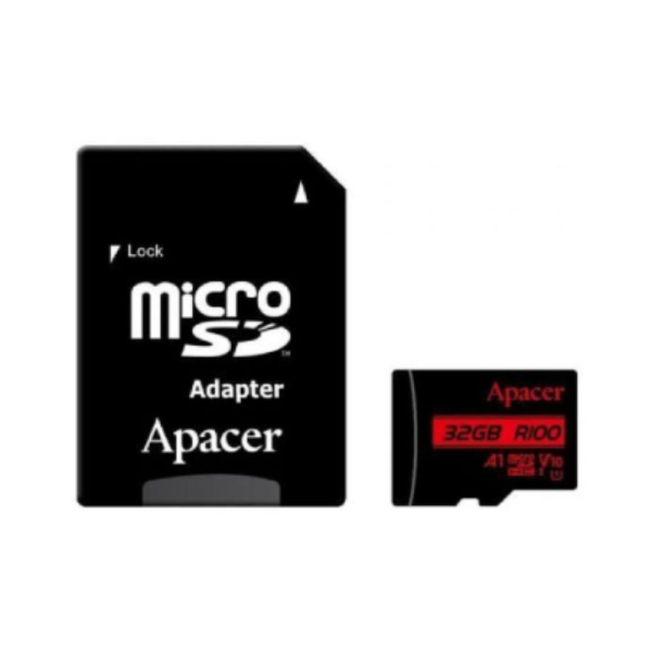 Micro SDHC Apacer 32GB microSD HC UHS 1 com Adaptador/ Clase 10/ 100MBs — Recondicionado