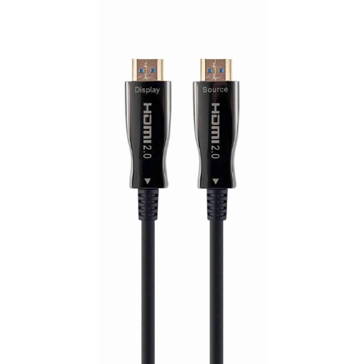 Cabo Hdmi Active Optical (AOC) Hdmi Macho para Hdmi Macho Alta Velocidade com rede AOC Premium Series 50 Metros — Recondicionado
