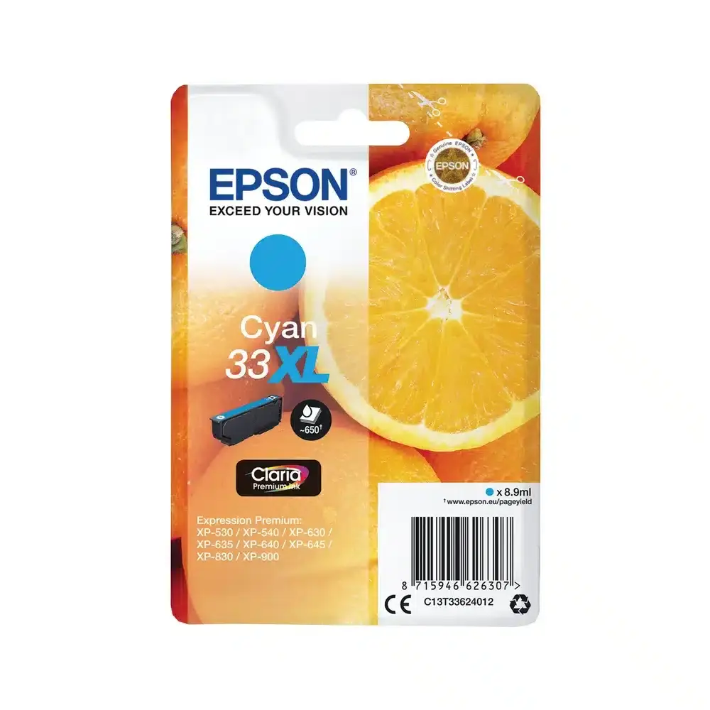 Tinteiro Original Epson nº33 XL Azul — Recondicionado