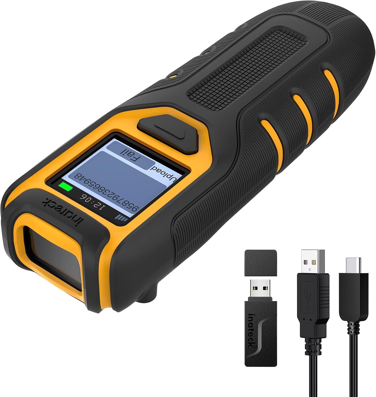 Leitor de Códigos de Barras 2D e QR Inateck Portátil com Ecrã e Bluetooth