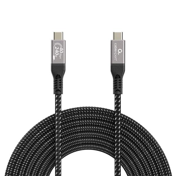 Cabo USB - C para USB - C Gembird USB4 240 W 40 Gbps 0.3 m Preto