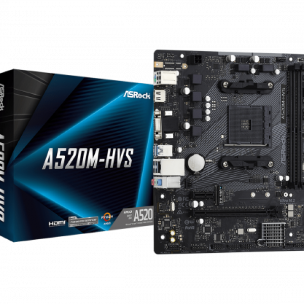 Motherboard ASROCK A520M - HVS AM4 Micro ATX — Recondicionada