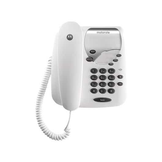 Telefone Recondicionado Motorola CT1 com Cabo, Sem Ecrã, Branco