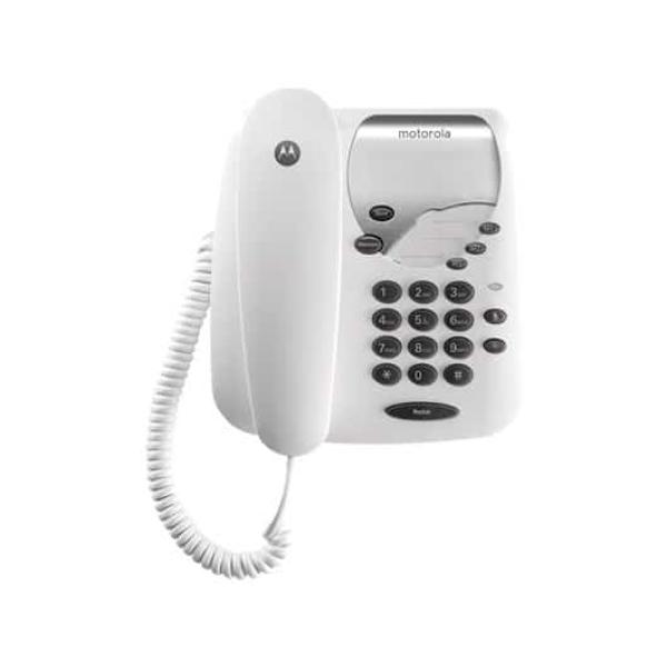 Telefone Recondicionado Motorola CT1 com Cabo, Sem Ecrã, Branco