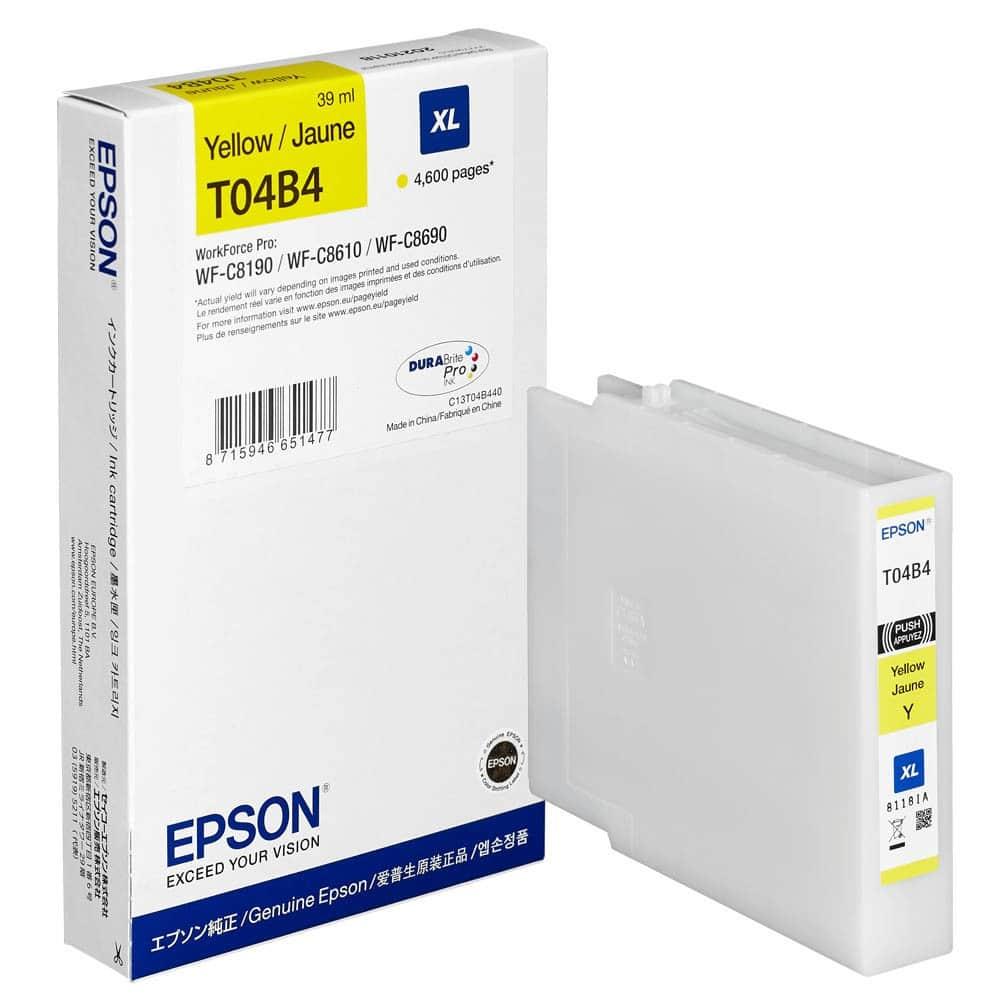 Tinteiro Original Epson T04B4 Amarelo — Recondicionado