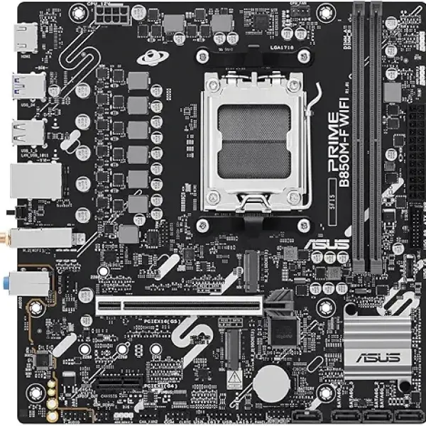 Motherboard Asus Prime B850M - F WiFi 2xDDR5 M.2 PCIe 5.0 Socket AM5 mATX — Recondicionada
