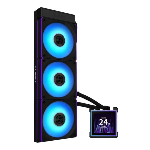 Water Cooler CPU AIO Lian Li HydroShift II LCD - S 360CL Wireless Preto - 360mm