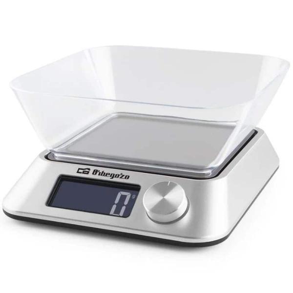 Balança de cozinha Eletrónica Orbegozo PC 1030 até 5kg Prateada — Recondicionada