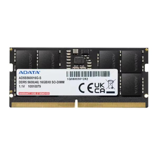 Memória RAM ADATA 16GB DDR5 5600MHz SO - DIMM AD5S560016G - S