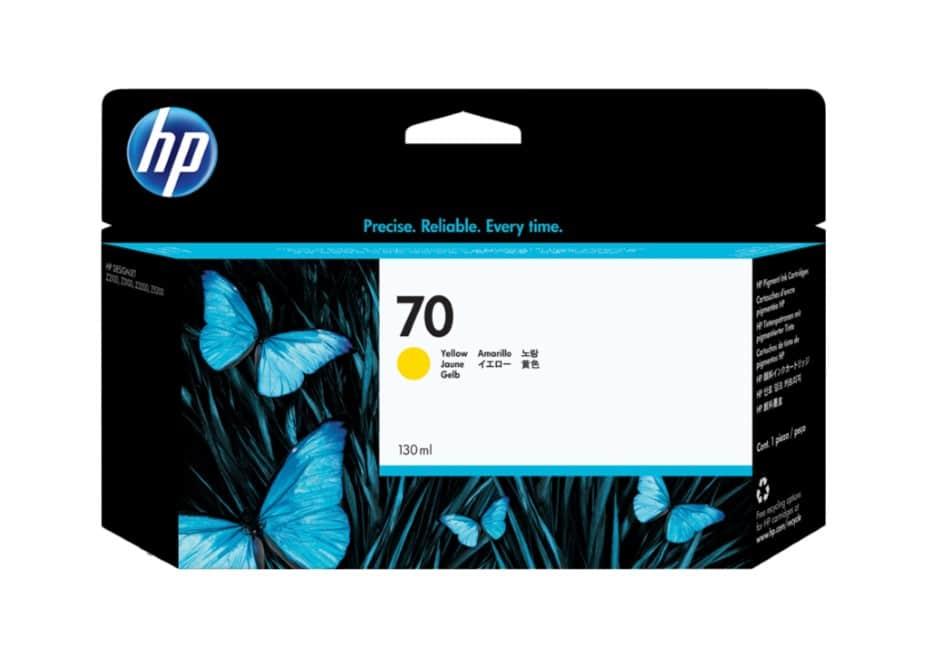 Tinteiro Original HP 70 Amarelo C9454A 130mL — Recondicionado