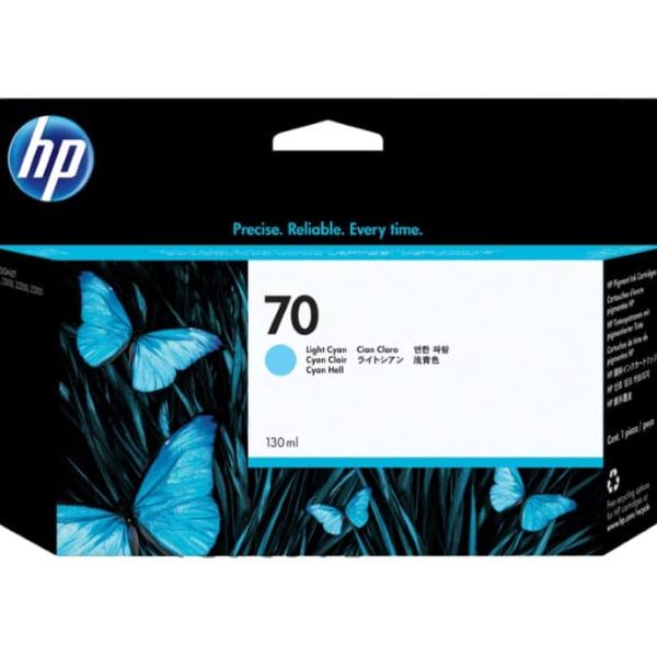 Tinteiro Original HP 70 Azul Claro C9390A 130mL — Recondicionado
