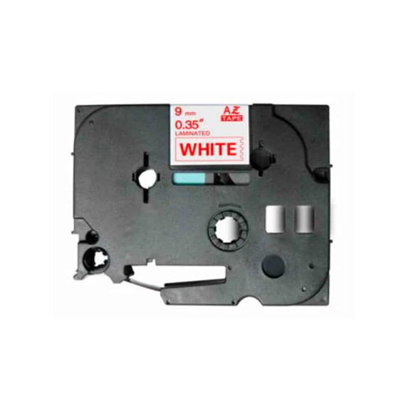 Fita Compatível Brother TZe222 Laminada Texto Vermelho em Fundo Branco 9mm x 8 metros — Recondicionado