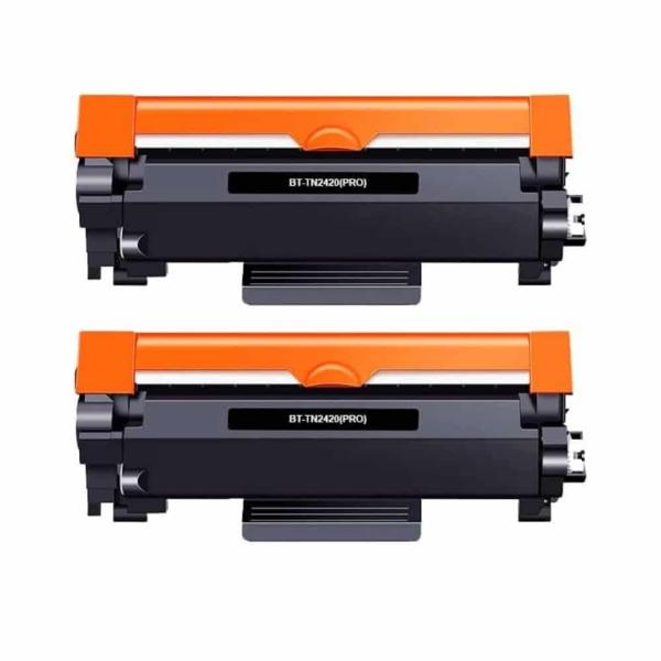 Toner Compatível Brother TN2420/TN2410 Preto Pack de 2 Toners — Recondicionado