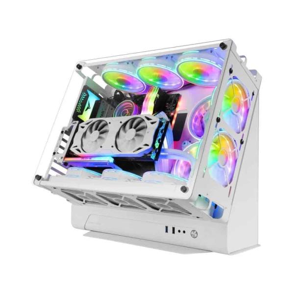 Caixa Gaming ATX Mars Gaming MCBW Branca — Recondicionada