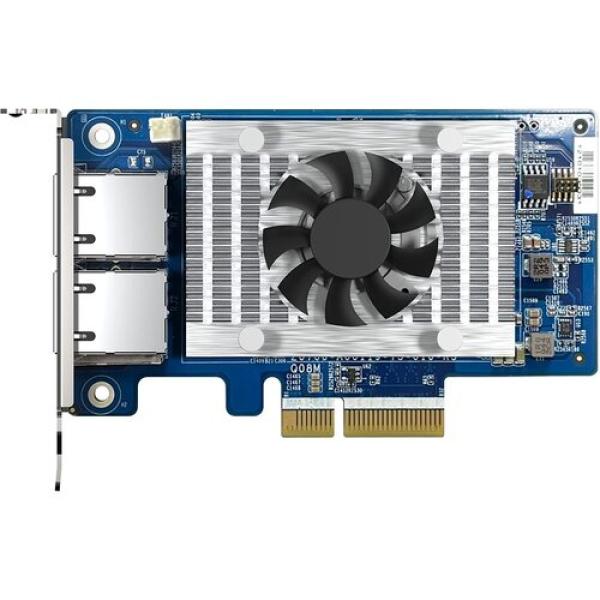 Adaptador de Rede QNAP QXG - 10G2T PCIe 3.0 x4 baixo perfil 100M/1G/2.5G/5G/10 Gigabit Ethernet x 2 — Recondicionado