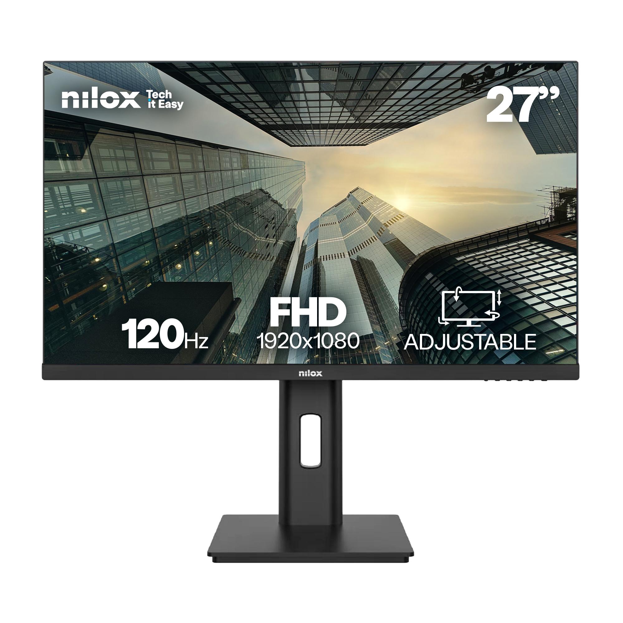Monitor Nilox 27" IPS Regulável 120Hz Multimédia — Recondicionado